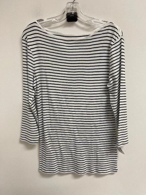 Ultra-lightweight Top Long Sleeve By Caslon In Navy, Size: L
