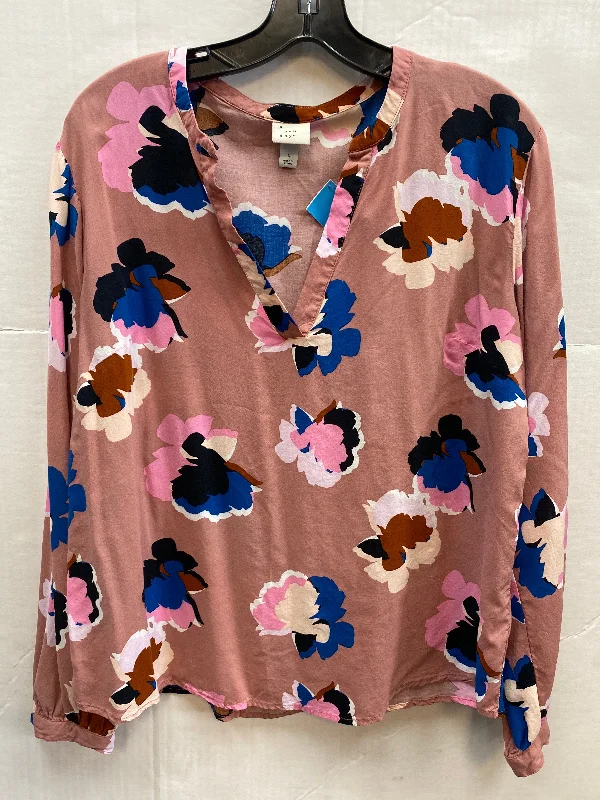 Comfortable Jackets Top Long Sleeve By A New Day In Mauve, Size: L