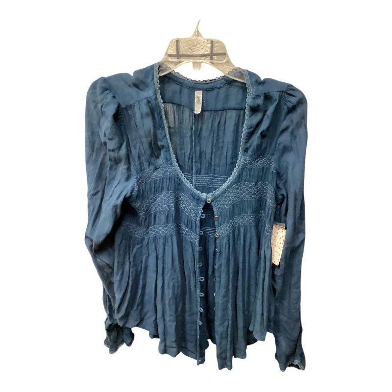 Cozy Layers Top Long Sleeve By Free People In Teal, Size: S