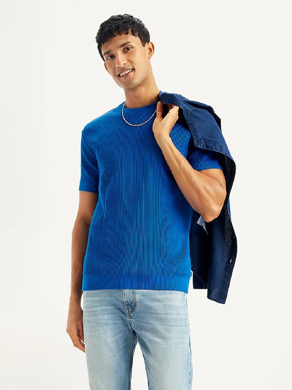 Elegant Design Men's Textured Slim Fit T-Shirt