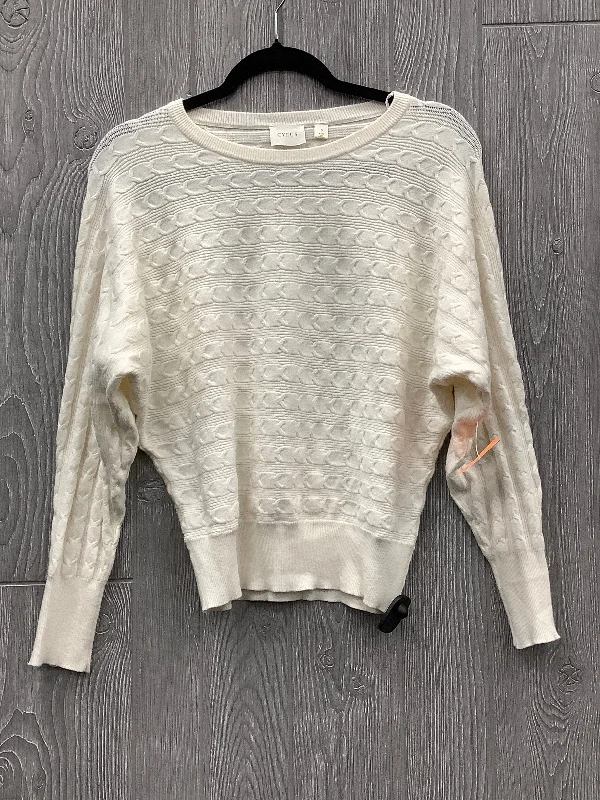 Warm Chic Top Long Sleeve By Cyrus Knits In Cream, Size: S