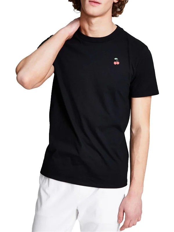 Playful Style Fire Mens Short Sleeve Crewneck Graphic T-Shirt