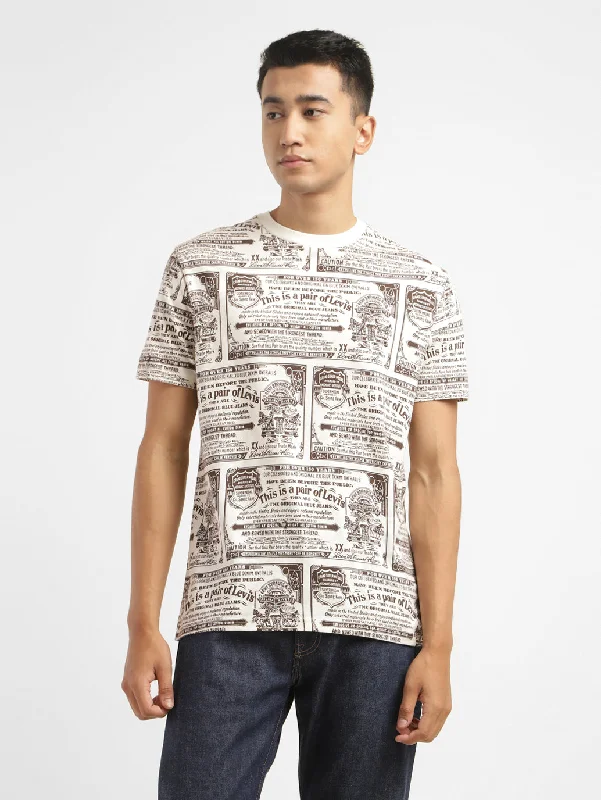 Simple Comfort Men's Graphic Print Crew Neck T-shirt