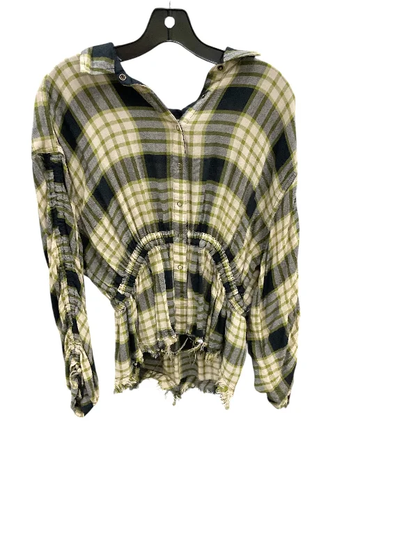 Boutique Recommendation Top Long Sleeve By We The Free In Plaid Pattern, Size: M