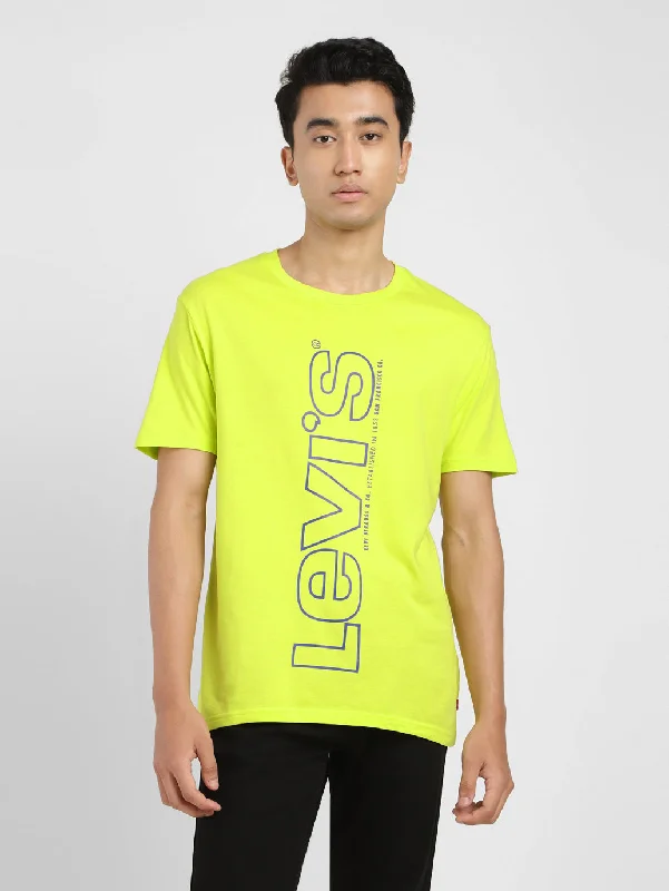 Chic Outfits Men's Brand Logo Crew Neck T-shirt