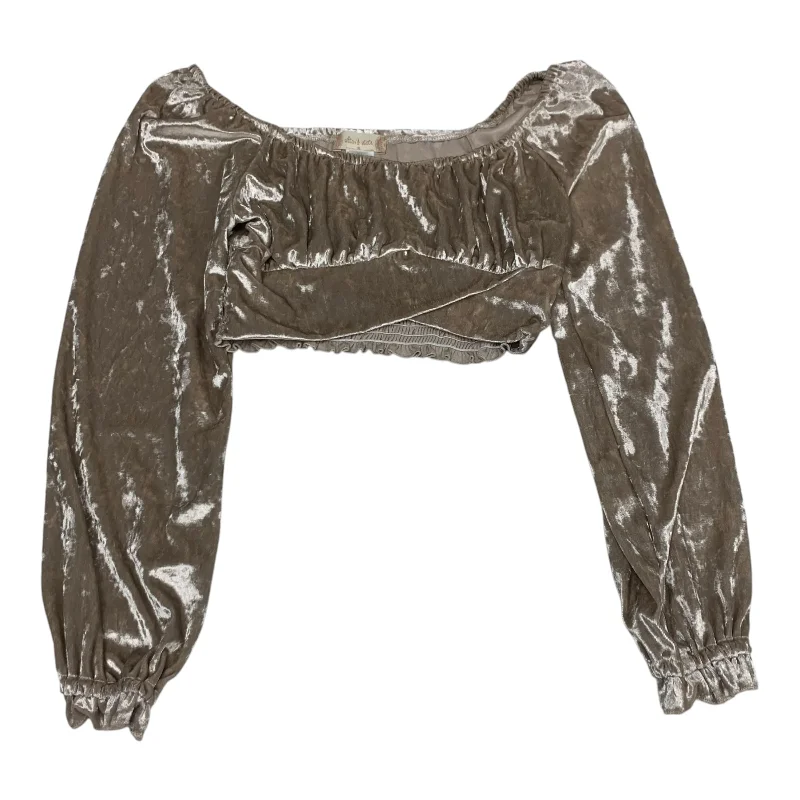 Trendy Layers Top Long Sleeve By Altard State In Gold, Size: S