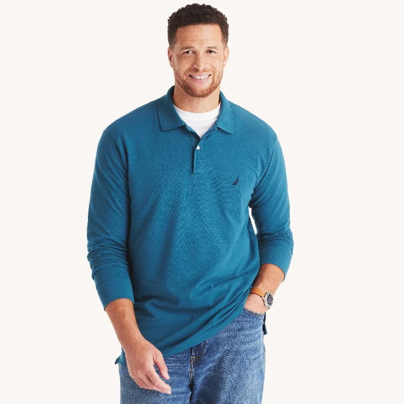 Trendy Comfort Nautica Mens Big & Tall Classic Fit Long Sleeve Deck Polo