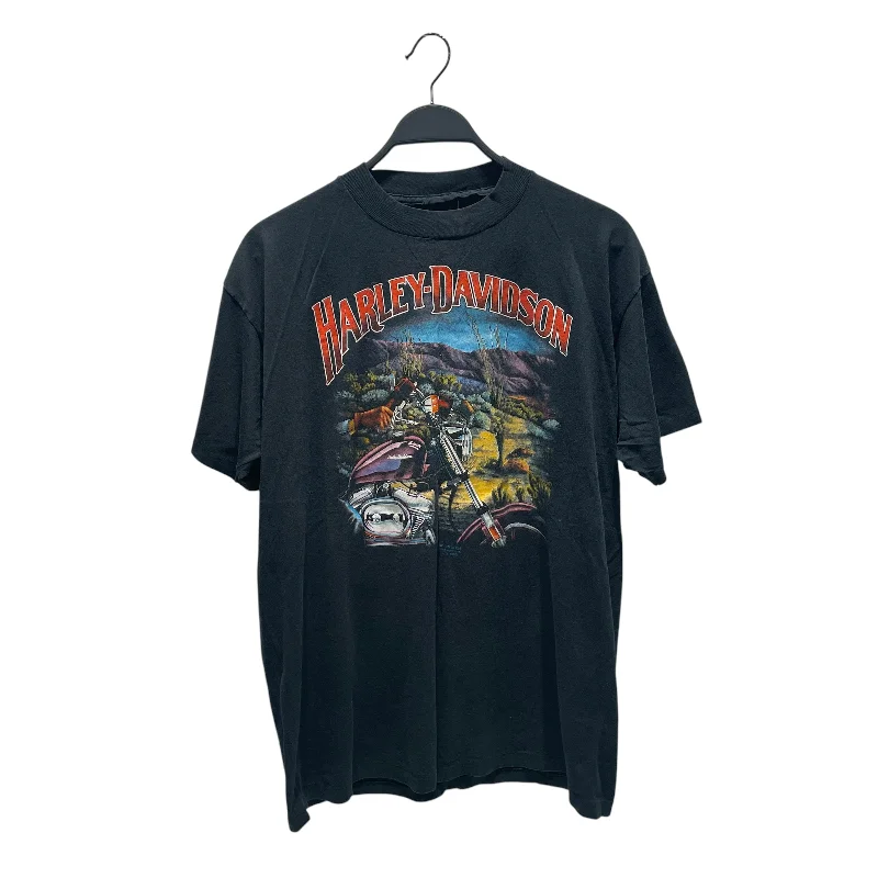 Exquisite Fabrics HARLEY DAVIDSON/T-Shirt/Cotton/BLK/1990 Black Hills Rally 50 Year