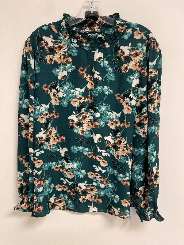 Sports And Leisure Top Long Sleeve By Clothes Mentor In Green, Size: L