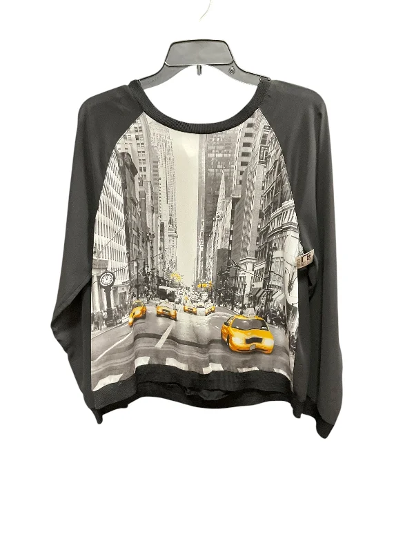 Classic Comfort Top Long Sleeve Basic By Elie Tahari In Black & White, Size: L