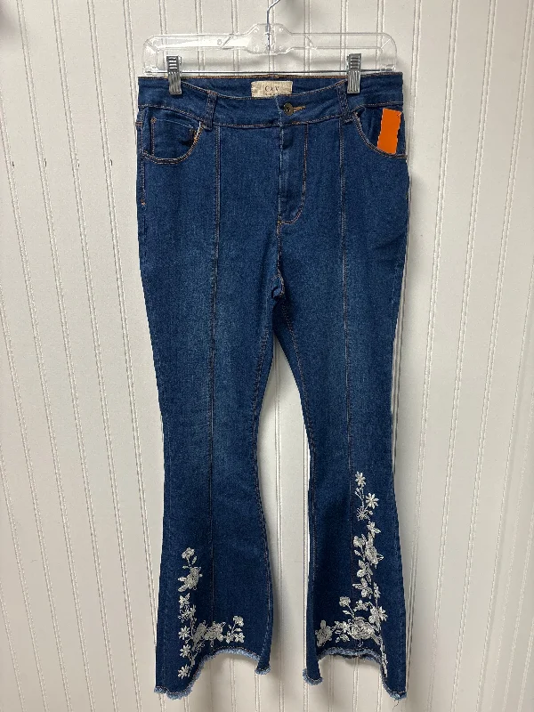 Design Perception Jeans Flared By Chelsea And Violet In Blue Denim, Size: 8