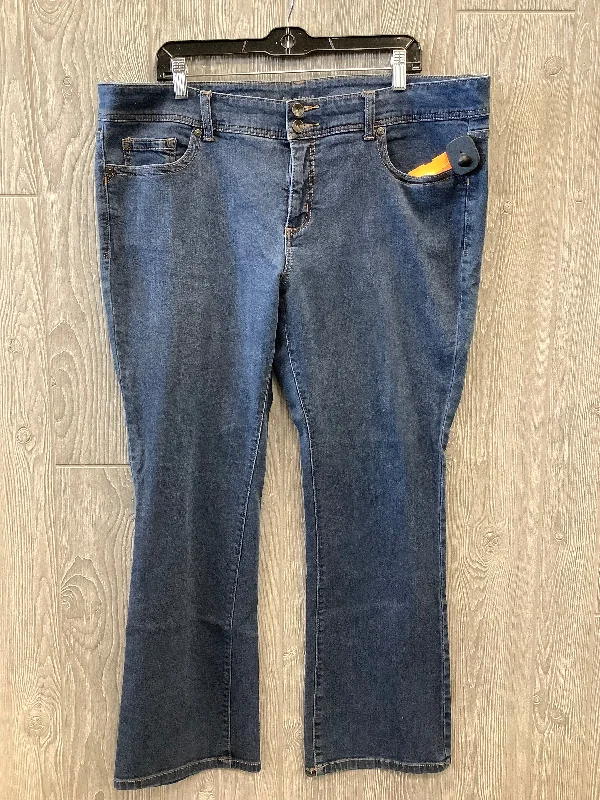 Easygoing Style Jeans Boot Cut By Jcp In Blue Denim, Size: 20