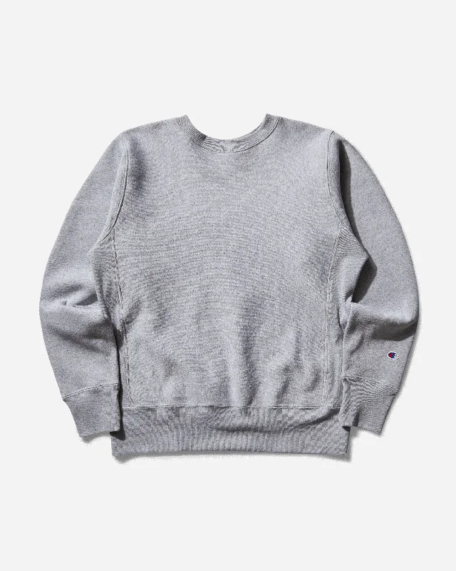 Cozy Fashion Men's Reverse Weave Relaxed Sweatshirt Oxford Gray