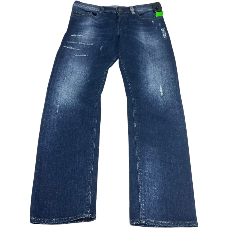 Sports And Leisure Jeans Straight By Diesel In Blue Denim, Size: 12