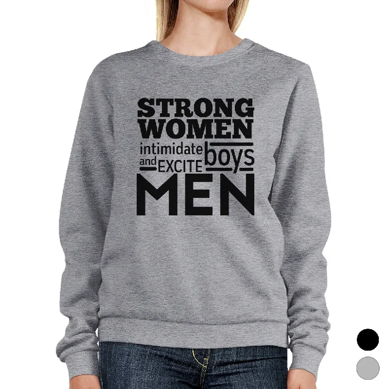 Sports Cool Strong Women Unisex Crewneck Sweatshirt Graphic Workout Top Gifts