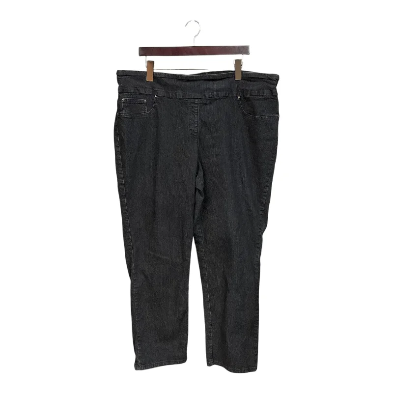 Basic Version Jeans Straight By Ruby Rd In Black Denim, Size: 22