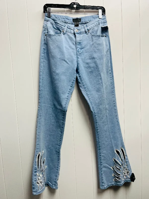 Simple Elegance Jeans Boot Cut By eric In Blue Denim, Size: S