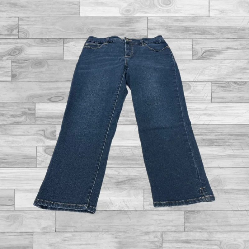 Leisure Travel Jeans Skinny By Chicos In Blue Denim, Size: 0
