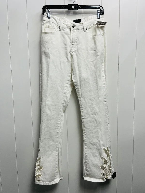 Cozy Look Jeans Boot Cut By Clothes Mentor In White Denim, Size: 6