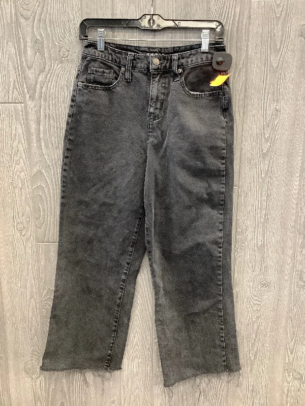 Floral Prints Jeans Straight By Wild Fable In Black, Size: 6