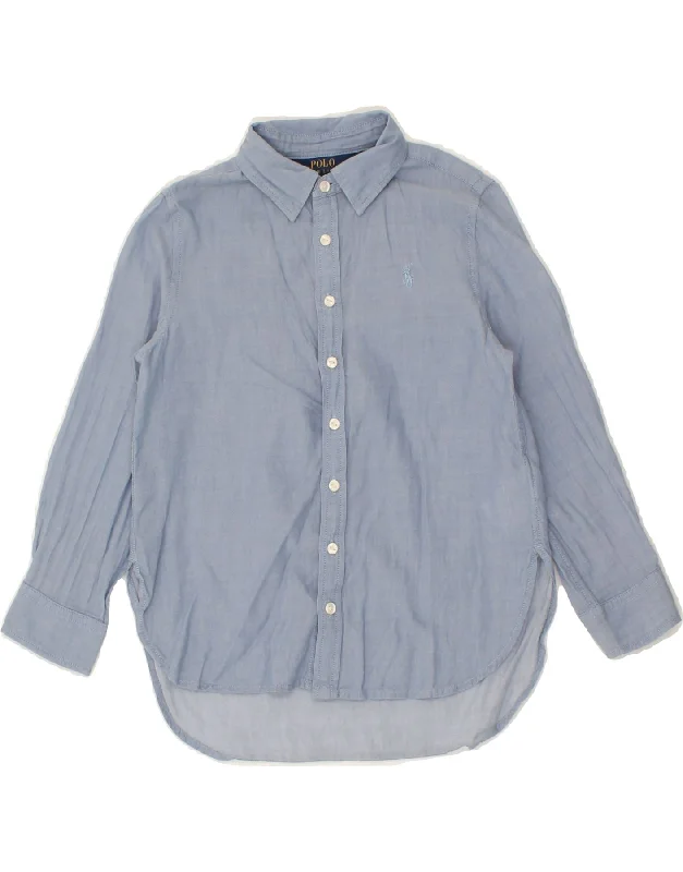 Bottom And Versatile POLO RALPH LAUREN Boys Shirt 4-5 Years Blue Cotton