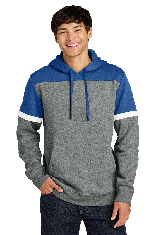 Luxury Fashion Sport-Tek Mens Drive Fleece Colorblock Hooded Sweatshirt Hoodie w/ Pouch Pocket - True Royal Blue/Heather Vintage Grey - NEW Luxury Fashion Sport-Tek Mens Drive Fleece Colorblock Hooded Sweatshirt Hoodie w/ Pouch Pocket - True Royal Blue/Heather Vintage Grey - NEW