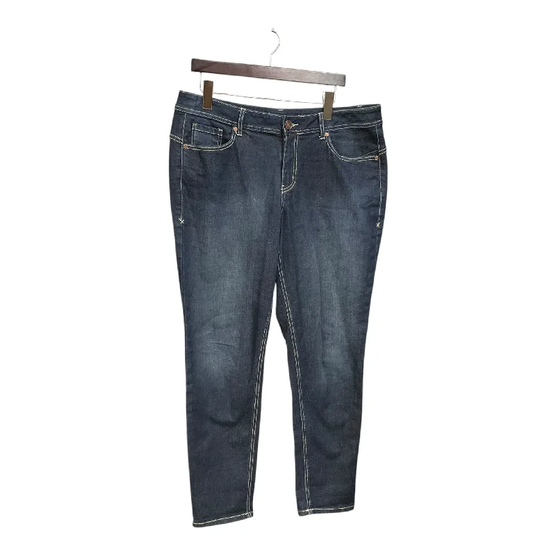 Noble And Elegant Jeans Skinny By Lane Bryant In Blue Denim, Size: 16