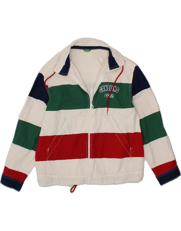 Must-have For Fashion BENETTON Boys Graphic Tracksuit Top Jacket 11-12 Years Large Multicoloured