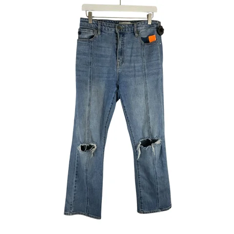 Exquisite Craftsmanship Jeans Flared By Kancan In Blue Denim, Size: 10