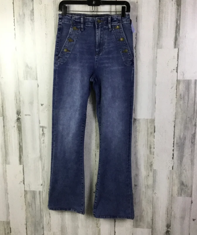 All-Day Outfits Jeans Flared By Karl Lagerfeld In Blue Denim, Size: 6