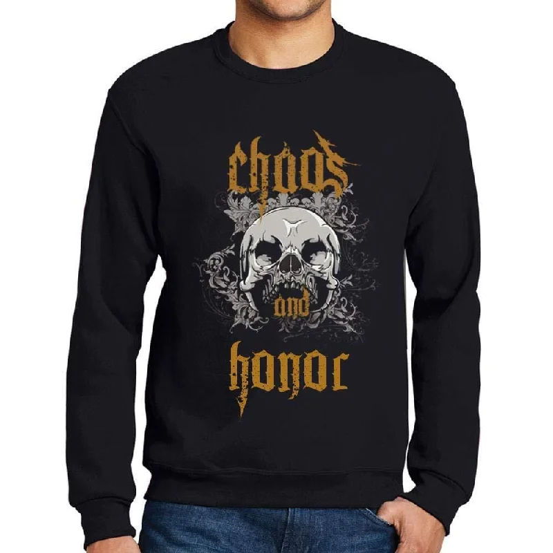 Unique Design Ultrabasic - Homme Imprimé Graphique Sweat-Shirt Chaos and Honor Noir Profond Unique Design Ultrabasic - Homme Imprimé Graphique Sweat-Shirt Chaos and Honor Noir Profond