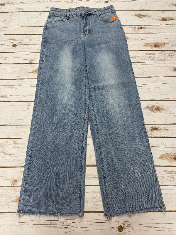 Fashion And Simplicity Jeans Wide Leg By Cmf In Blue Denim, Size: M