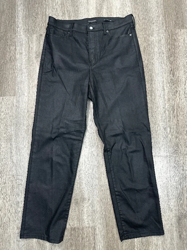 Soft Relaxation Wear Jeans Straight By Banana Republic In Black Denim, Size: 10