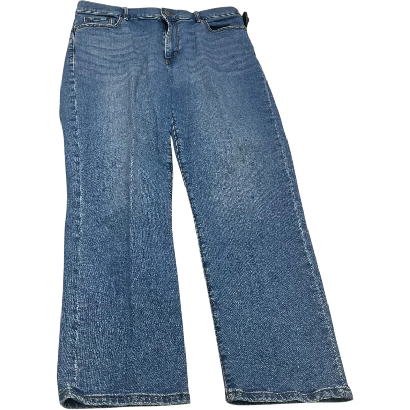 Effortless Outfits Jeans Straight By Loft In Blue Denim, Size: 10