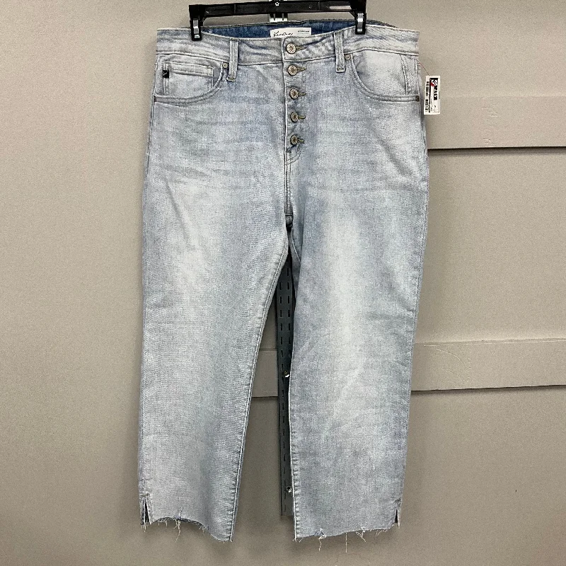 Comfortable Lifestyle Jeans Straight By Kancan In Blue Denim, Size:12