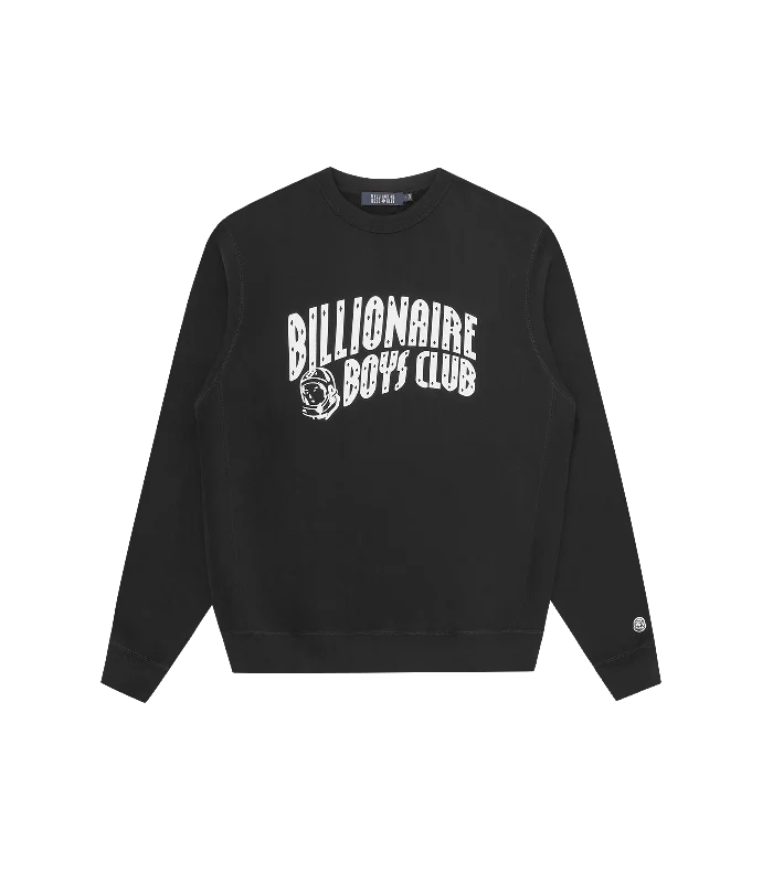 Stylish Jackets ARCH LOGO CREWNECK - BLACK
