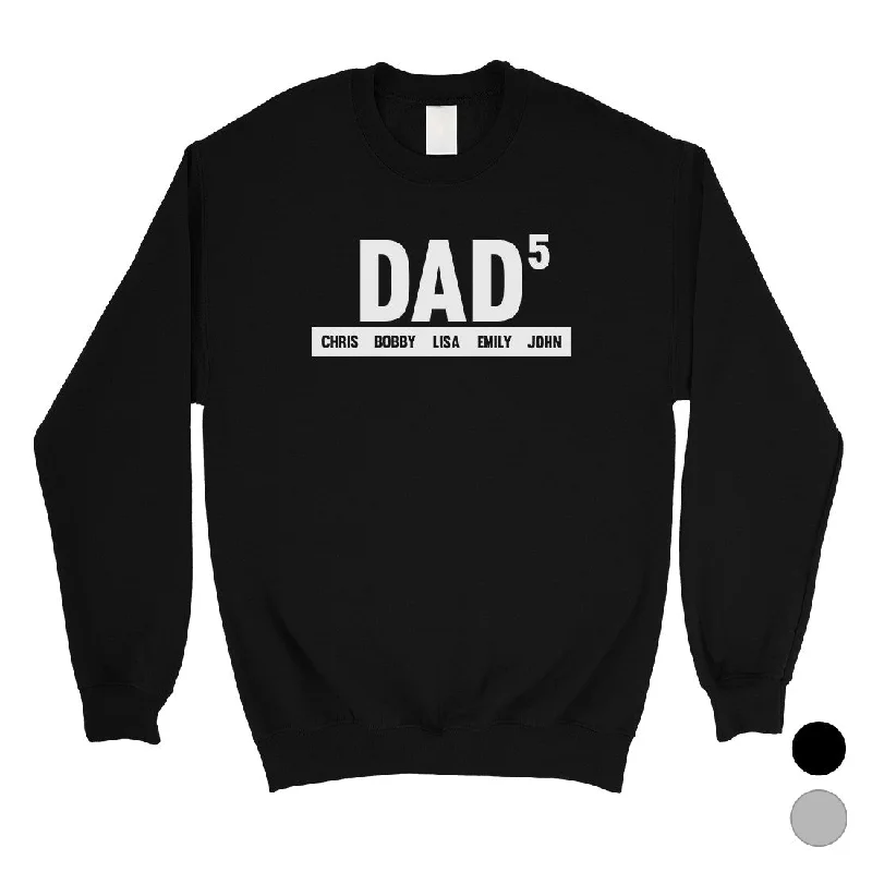 Trendy Looks Dad Number Of Children Custom Unisex Personalized Crewneck Sweatshirt