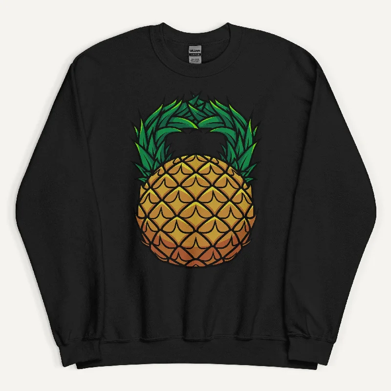 Fresh And Fashionable Pineapple Kettlebell Design Sweatshirt