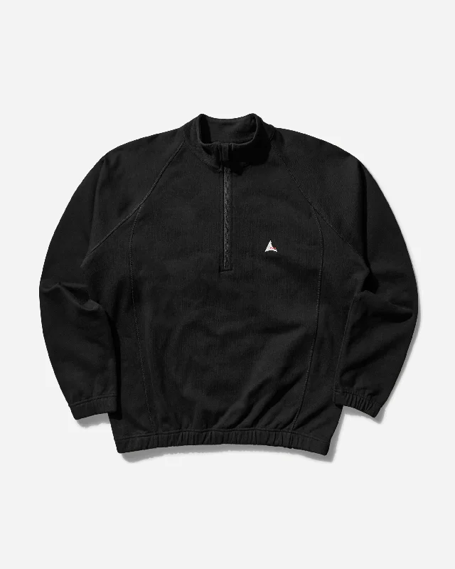 Versatile Itinerary Men's Heavy Half Zip Sweatshirt Black