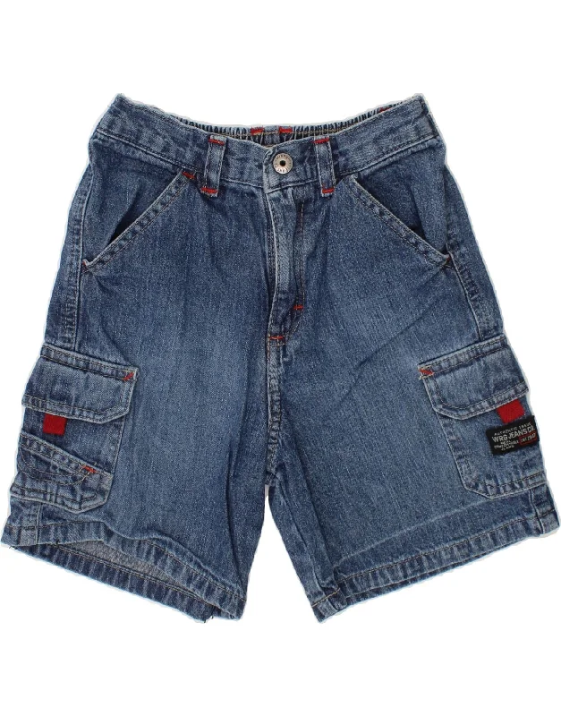 Light And Breathable WRANGLER Boys Cargo Denim Shorts 4-5 Years W22 Blue Cotton