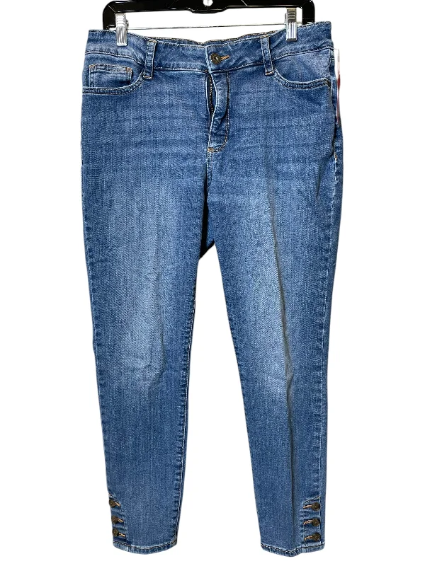 Exquisite Embroidery Jeans Skinny By St Johns Bay In Blue, Size: 12