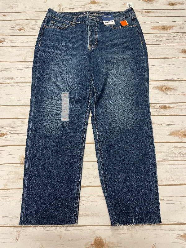 Lounge Wear Jeans Straight By Old Navy In Blue Denim, Size: 14