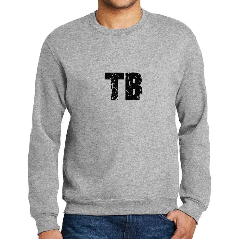 Comfy Pants Men's Printed Graphic Sweatshirt Popular Words TB Grey Marl