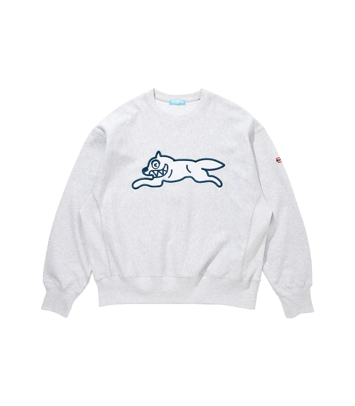 Bright Colors APPLIQUE LOGO 'IC' SWEATSHIRT - ASH GREY