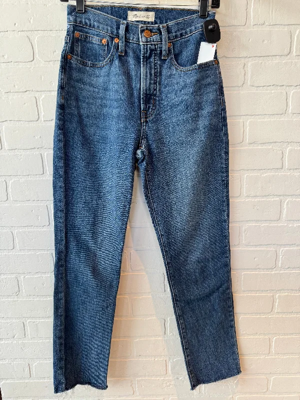 Sports Fashion Jeans Straight By Madewell In Blue Denim, Size: 0