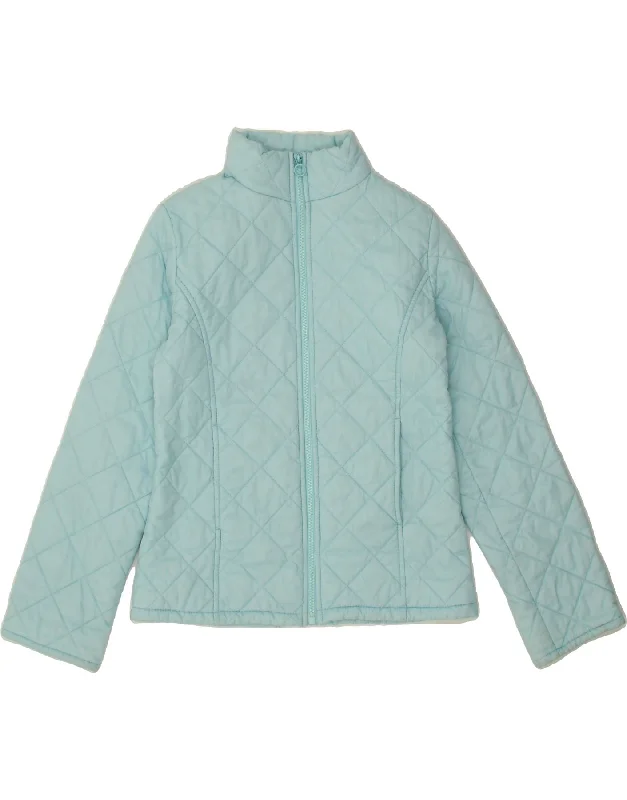 Elegant And Noble BENETTON Girls Quilted Jacket 8-9 Years Blue