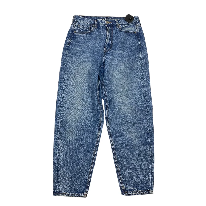 Soft Fabric Looks Jeans Wide Leg By American Eagle In Blue Denim, Size: 6