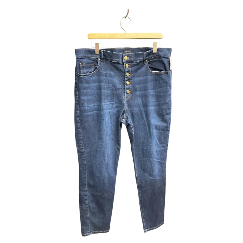 Windbreaker fashion Jeans Straight By Ann Taylor In Blue Denim, Size: 16