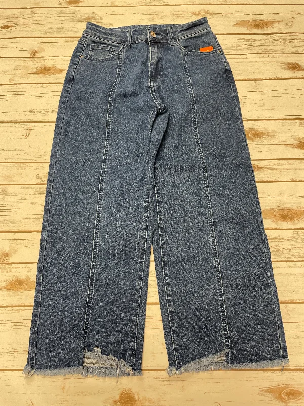 Exquisite Details Jeans Wide Leg By Cmf In Blue Denim, Size: 8