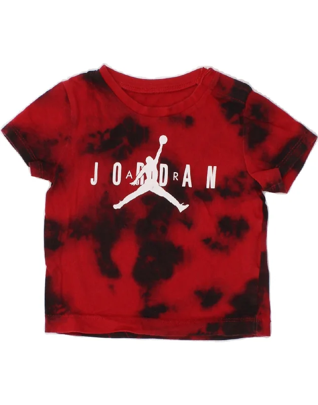 Modern City JORDAN Baby Boys Graphic T-Shirt Top 3-6 Months Red Tie Dye Cotton